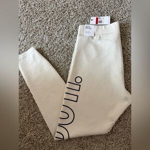 Nike Cream Leggings with Black Logo